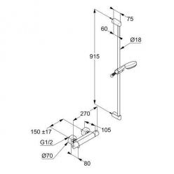 Термостат Kludi Logo Basic Shower Duo, 6857805-00