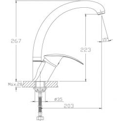 Смеситель для кухни Haiba HB4121-2