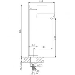 Смеситель для раковины высокий Haiba HB11801