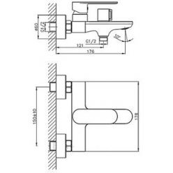 Смеситель для ванны Haiba HB60590-7