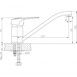 Смеситель для кухни Haiba HB4204