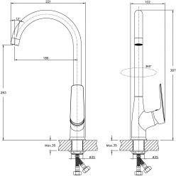 Смеситель для кухни Haiba HB70506