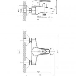 Смеситель для ванны Haiba HB6066