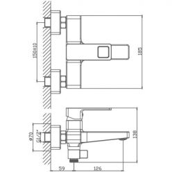 Смеситель для ванны Haiba HB60615-7