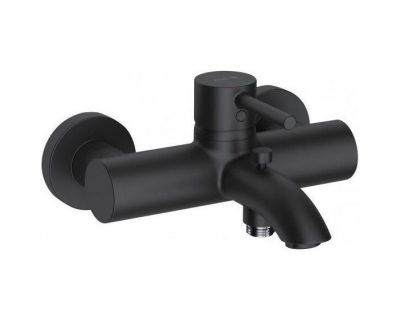 Смеситель для ванны/душа черный матовый Kludi Bozz, 386913976