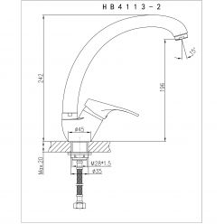 Смеситель для кухни Haiba HB4113-2