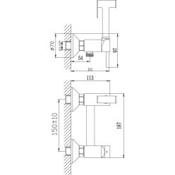 Душ гигиенический со смесителем Haiba HB5510-7