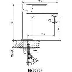 Смеситель для раковины Haiba HB10505-8
