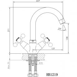 Смеситель для раковины Haiba HB1219