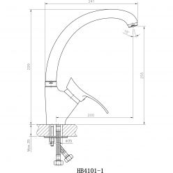Смеситель для кухни Haiba HB4101-1