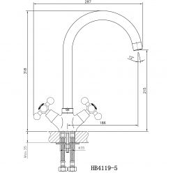 Смеситель для кухни Haiba HB4119-5