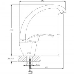 Смеситель для кухни Haiba HB4121-5