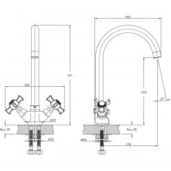 Смеситель для раковины Haiba HB4568-2