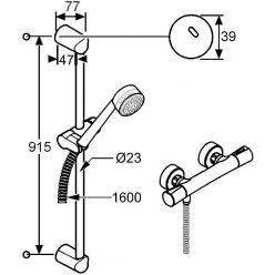 Душевая штанга Kludi Zenta Shower-Duo 2S 90 см, 6057705-00