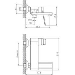 Смеситель для ванны Haiba HB60572