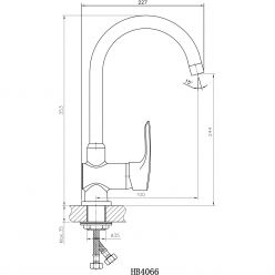 Смеситель для кухни Haiba HB4066