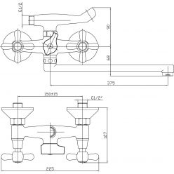 Смеситель для ванны с длинным изливом Haiba HB2225