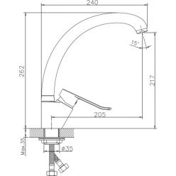 Смеситель для кухни Haiba HB41556-2