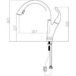 Смеситель для кухни с выдвигающейся лейкой Haiba HB70180-7