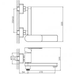 Смеситель для ванны Haiba HB60617