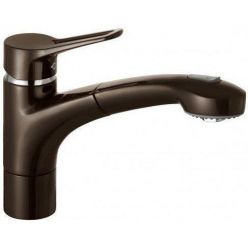 Однорычажный смеситель для кухни с выдвижным изливом мокка/хром Kludi MX, 399418262