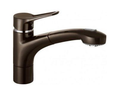 Однорычажный смеситель для кухни с выдвижным изливом мокка/хром Kludi MX, 399418262