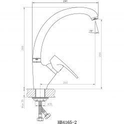Смеситель для кухни Haiba HB4165-2
