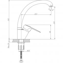 Смеситель для кухни Haiba HB4104-2
