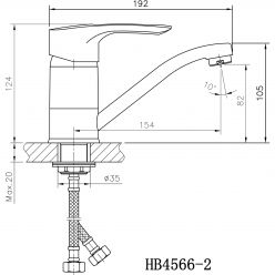 Смеситель для раковины Haiba HB4565-2