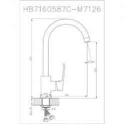 Смеситель для ванны с коротким изливом Haiba HB70587