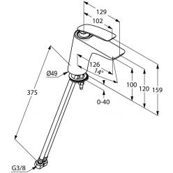 Однорычажный смеситель для раковины Kludi Balance, 520260575