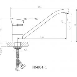Смеситель для кухни Haiba HB4901-1