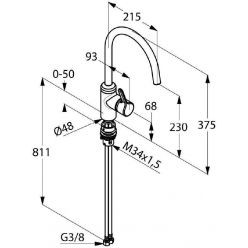 Смеситель для кухни байонетное крепление Kludi Bingo Star, 428579678