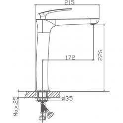 Смеситель для раковины высокий Haiba HB11616