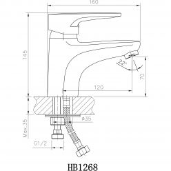 Смеситель для ванны с длинным изливом Haiba HB2168