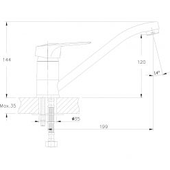Смеситель для кухни Haiba HB4837