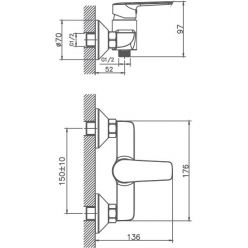 Смеситель для душа Haiba HB20563