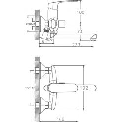 Смеситель для ванны Haiba HB60183