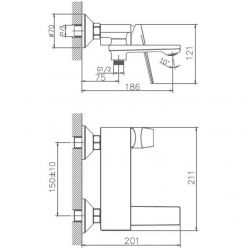 Смеситель для ванны Haiba HB60533-3