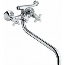 Смеситель для ванны длинный излив с керамической ручкой Haiba HB2018