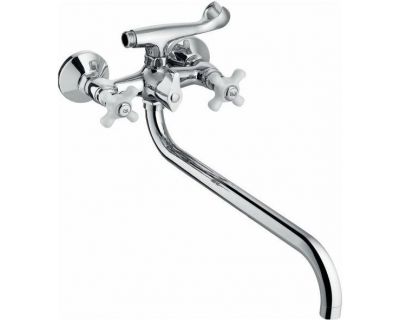 Смеситель для ванны длинный излив с керамической ручкой Haiba HB2018