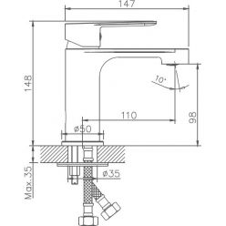 Смеситель для раковины Haiba HB10557-8