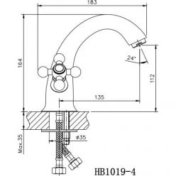 Смеситель для раковины Haiba HB1019-4