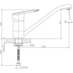 Смеситель для кухни Haiba HB4906
