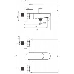 Смеситель для мойки Deante Lukrecja BDH_B720 черный-хром