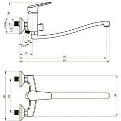 Смеситель для кухни Deante Mango BEV_S62M серый