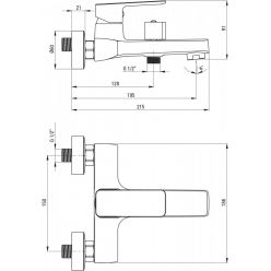 Смеситель скрытого монтажа Deante Alpinia BGA_044P