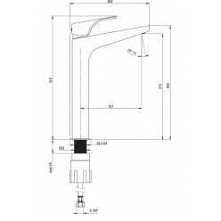 Смеситель для умывальника Deante Hiacynt Nero BQH_N20N черный