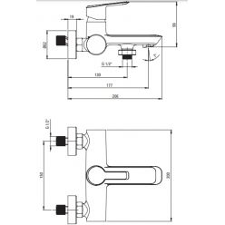 Смеситель для ванны Deante Arnika BQA D10N