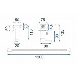 Смеситель с гигиеническим душем Rea LUNGO LOOP WHITE REA-B0255